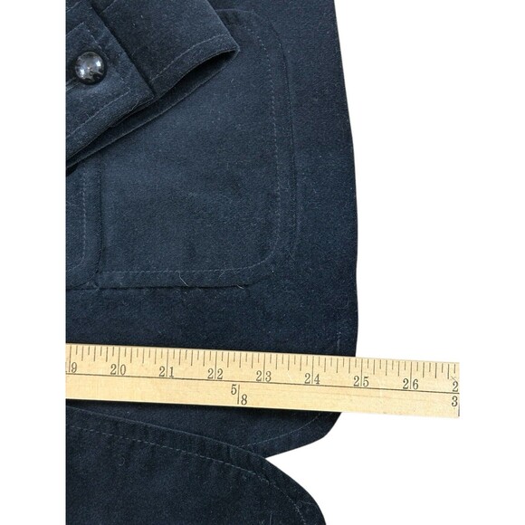 Talbots Grace Velvet Velour Blazer Women's Size 12P Black Peplum Back Career - Picture 8 of 13